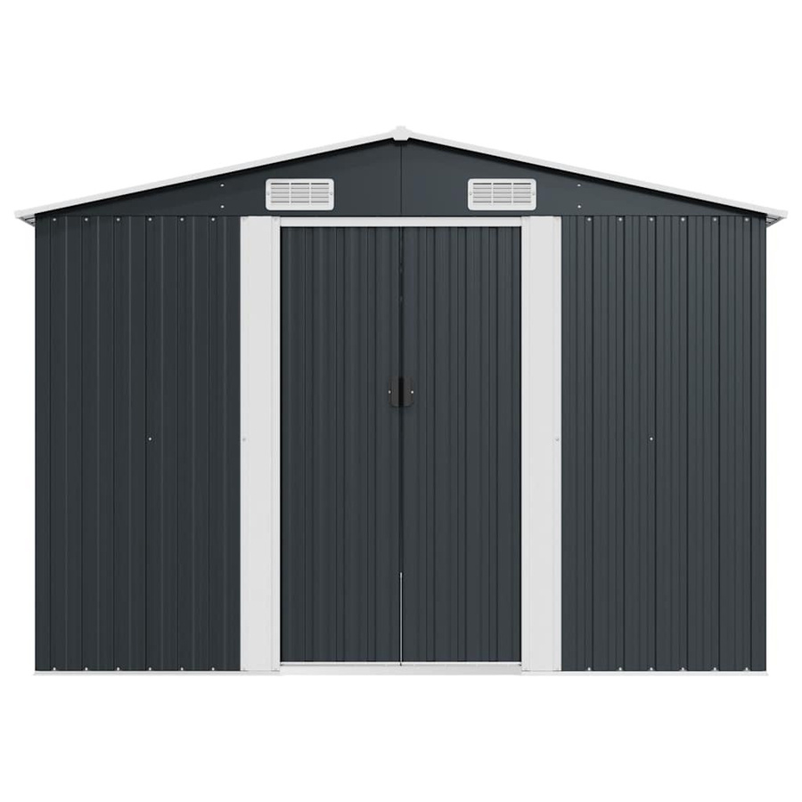 vidaXL Gerätehaus aus Metall in Anthrazit B/T/H: 489 x 257 x 181 cm - Bild 4