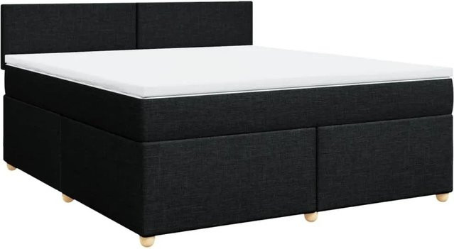 vidaXL Boxspringbett mit Matratze Schwarz B/T: 180 x 200 cm - Bild 1