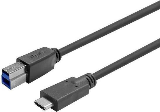 Vivolink USB-C auf USB-B Kabel USB 3.2 Gen 1 Schwarz, Länge: 12,5 m - Bild 1