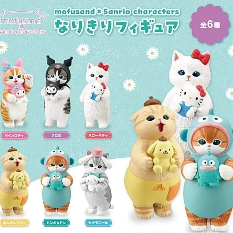 Sanrio Mofusaes Shark Cat Blind Box Katzenfiguren Sammlerstücke in Multicolor - Bild 2