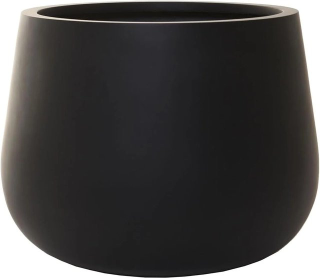 Vivanno Blumentopf Girar aus Fiberglas in Anthrazit, B/T/H: 49 x 49 x 37 cm - Bild 1