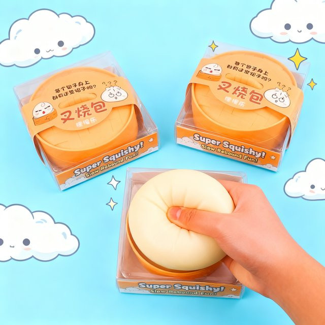 Bandai Char Siu Bao mit Dampfgarer, Quetschspielzeug - Bild 1