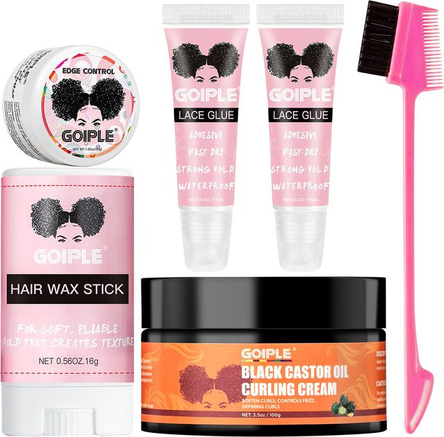 GOIPLE Perücken-Styling-Wachsstift mit Rizinusöl, Locken-Definiercreme - Bild 1
