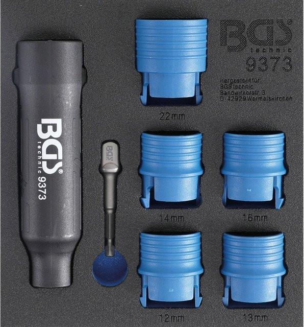 BGS Reinigungsbürsten-Satz für Stehbolzen und Radmutternbolzen, 6-teilig, Blau - Bild 1