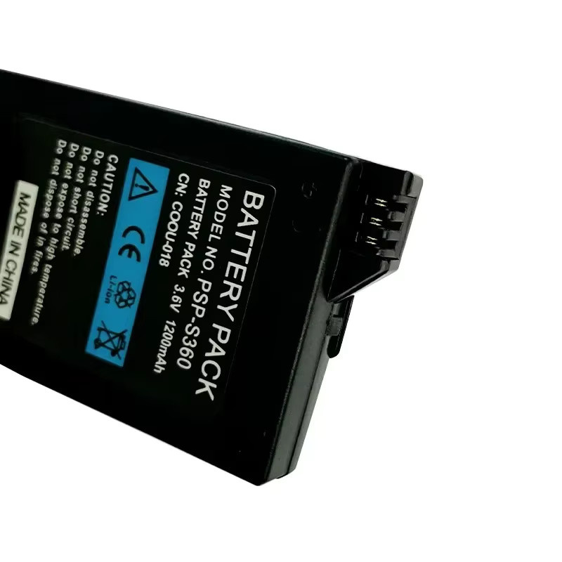 PURFIELD Lithium-Ionen-Ersatzakku für Sony PSP 2000 2003 2004 3005 3007 Konsole, 3,6 V, 1200 mAh, Schwarz - Bild 3