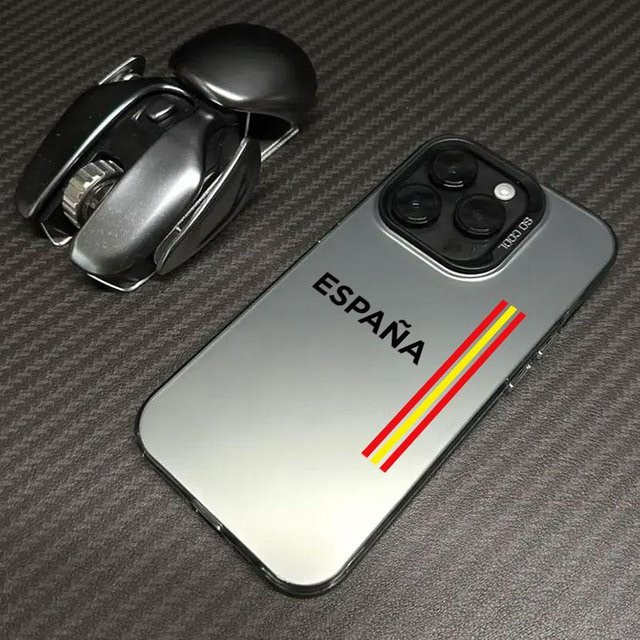 Stoßfeste Handyhülle mit Spanien Logo in Rot und Gelb für Apple iPhone 11 bis iPhone 17 Pro Max Plus - Bild 1