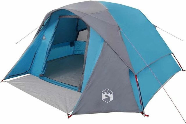 vidaXL Campingzelt für 4 Personen in Blau, wasserdicht - Bild 1