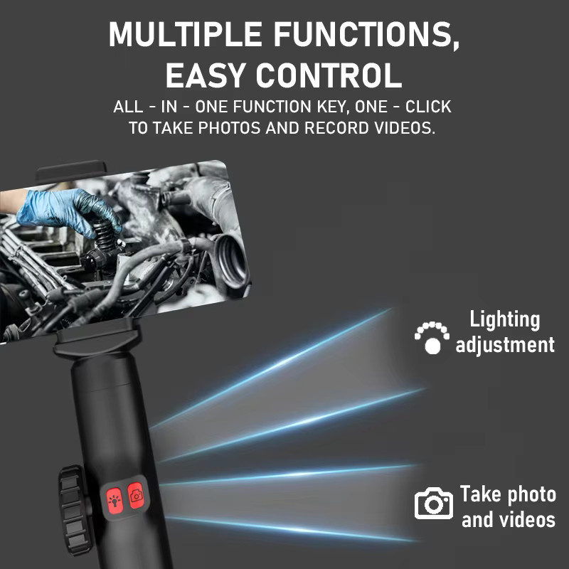 LAFOCH 360 Grad Gelenk-Endoskop Kamera mit Licht für Android und iOS in Schwarz - Bild 2