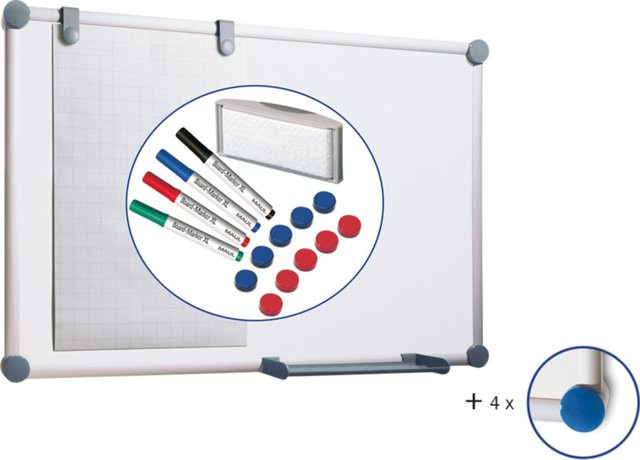 MAULpro Whiteboard Komplett-Set Weiß, Breite: 60 cm, Höhe: 90 cm - Bild 1