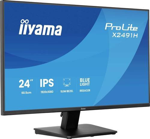 Iiyama ProLite X2491H-B1 IPS-Monitor Full HD 23,8 Zoll 120 Hz Schwarz mit HDMI und DisplayPort - Bild 1