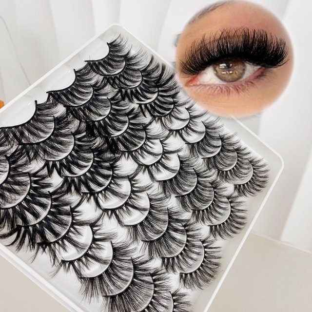 LIMEIKAI Künstliche Wimpern, 20 Paar, Natürlich - Bild 1
