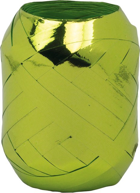 GOLDINA Ringelband aus Polyester in Limone, Breite: 10 mm, Länge: 30 m - Bild 1