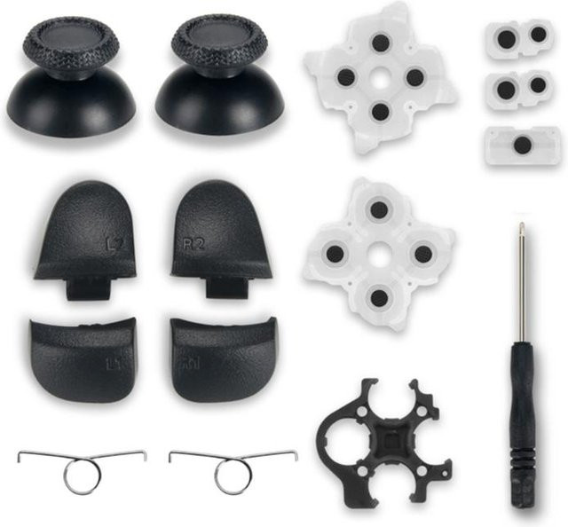 R2-L2 L1-R1 Trigger-Buttons Mod Kit mit leitfähigem Gummi für Analog Stick Reparatur in Weiß - Bild 1