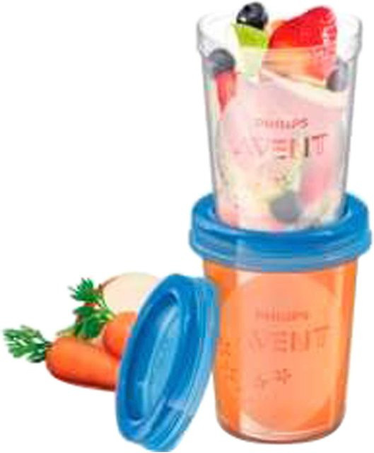Philips Avent Aufbewahrungssystem für Babynahrung SCF721/20, 41-teiliges Set aus Kunststoff und Silikon, transparent/blau, BPA-frei - Bild 1