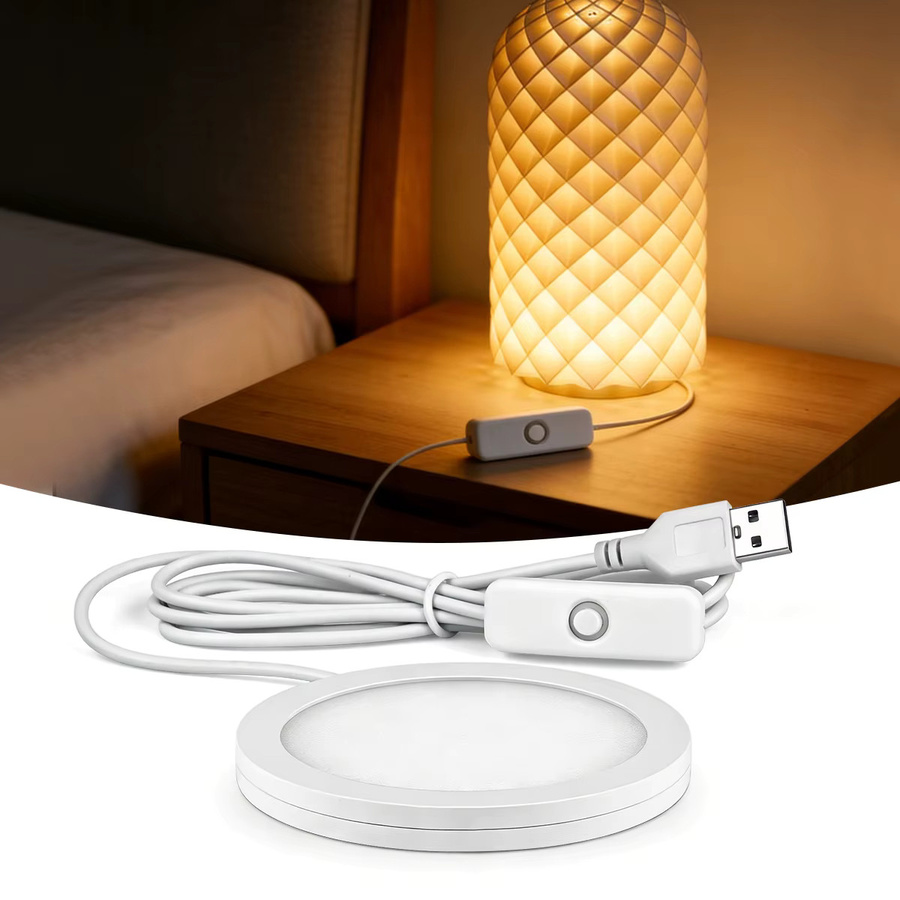 Gyarfas USB LED-Panel-Licht in Weiß mit Aluminiumgehäuse und CCT-Farbtemperatursteuerung (Kalt-, Warm- und Neutralweiß) - Bild 4