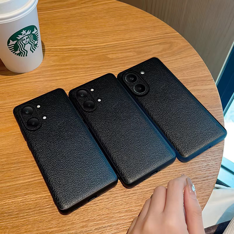Xiaomi Business Schutzhülle aus Lychee-Leder für Poco X8 Pro Max F9 Ultra M8 Pro F9 Pro F7 F6 in Schwarz mit Linsenschutz - Bild 4