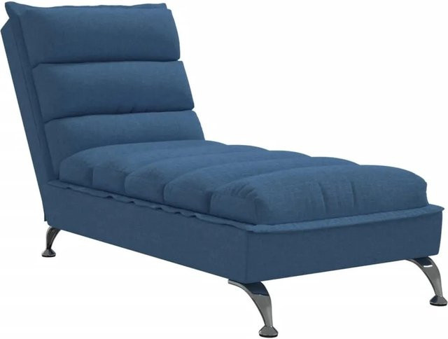 vidaXL Chaiselongue modern in Blau mit Kissen und Stoffbezug, L-Form links ausgerichtet, B/T/H: 160 x 74 x 56 cm - Bild 1