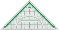 M+R Geometriedreieck GreenLine in Transparent Grün, 23 cm - Bild 1