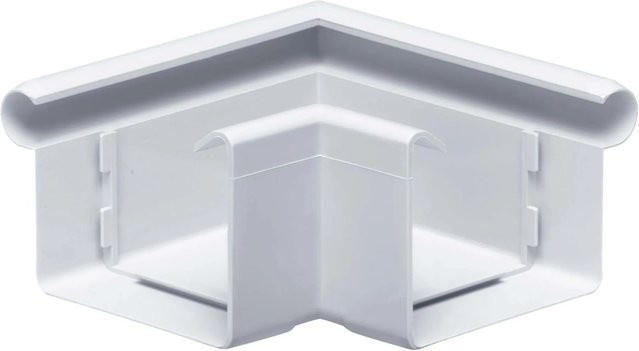 Inefa Rinnenwinkel 90 Grad Außeneck NW 68 Kastenrinne aus PVC in Weiß - Bild 1