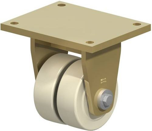 Blickle Doppel-Bockrolle BSD-GSPO 150K in Beige mit 150 mm Rad-Durchmesser und einer Tragfähigkeit von max. 4500 kg - Bild 1