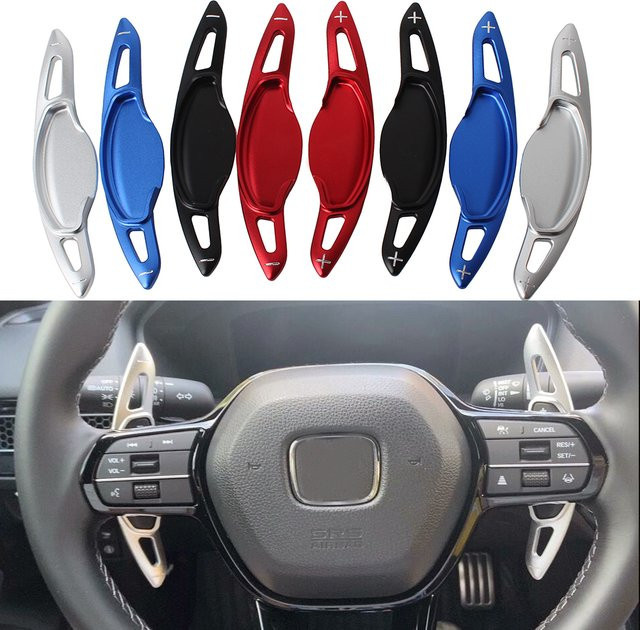 Cherk Paddle Shifter Verlängerung Lenkrad Zubehör für Honda Civic Accord CR-V Pilot und Acura Integra, 2 Stück, Blau - Bild 1