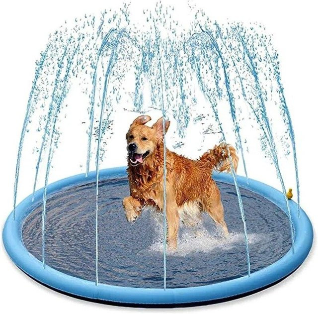 Rutschfeste und verdickte Haustier-Sprühmatte von Yiran Furniture für Hunde und Kinder, zusammenklappbarer Outdoor-Pool zur einfachen Reinigung - Bild 1