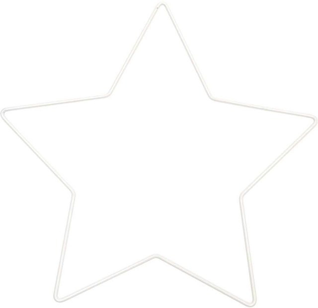 Rico Design Metallring Stern in Offwhite matt, B: 21 cm, H: 20 cm - Bild 1