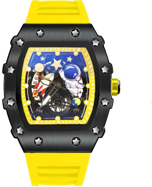 STARPERISH Armbanduhr, Quarz, Tonneau, Blau, Silikon, Herren - Bild 1