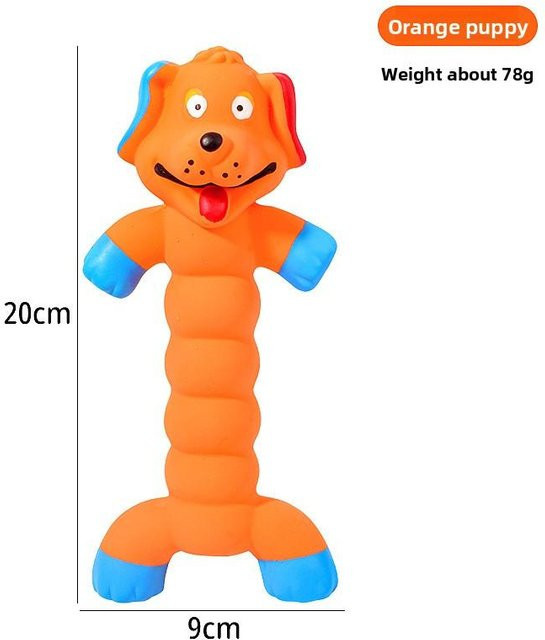 CKSP Cartoon-Tier Großer Hund, Latex-Spielzeug, orange, kaubar, Zahnpflege und lautgebend - Bild 1