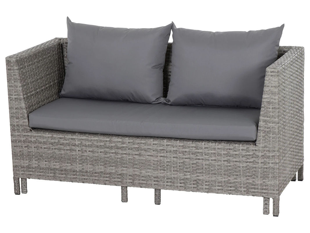 GARDAMO Vigo Lounge Set, 4-teilig, grau, aus Kunststoffgeflecht und Stahl mit Polyesterpolstern - Bild 4