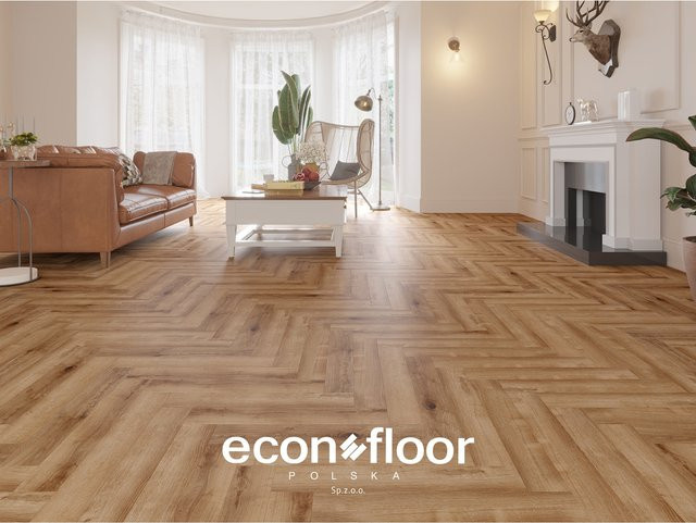 Econfloor SPC Vinylboden Herringbone Modern Braun 2,305 m² - Bild 1