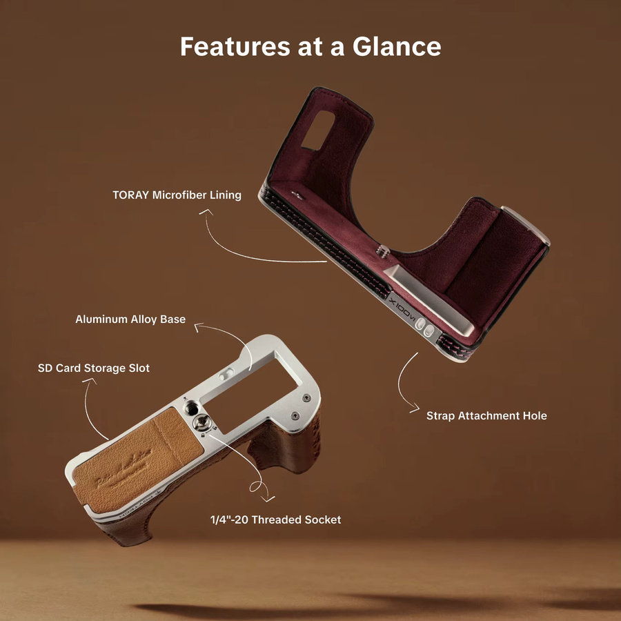 PGYTECH Leder-Kameratasche für FUJIFILM X-S20, X-T5, X-M5 und X100VI in Black und Brown - Bild 2