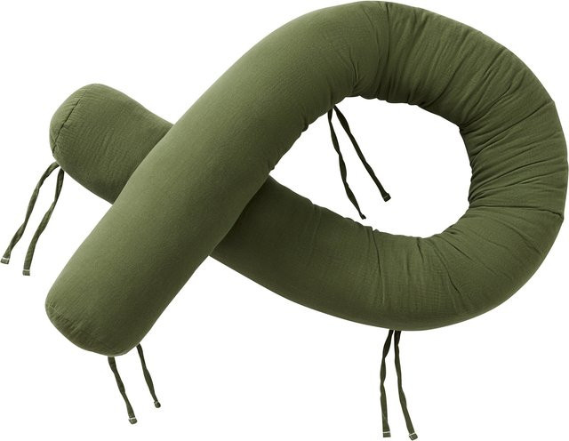 Bornino Home Nestchenschlange aus Musselin in Grün, B/H: 180 x 14 cm - Bild 1