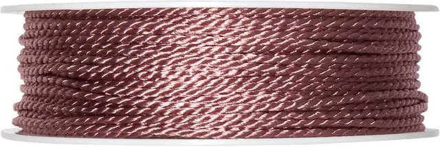 Halbach Kordel 2mm in Altrosa, 10m Länge aus Baumwolle, Polyester und Acetat - Bild 1
