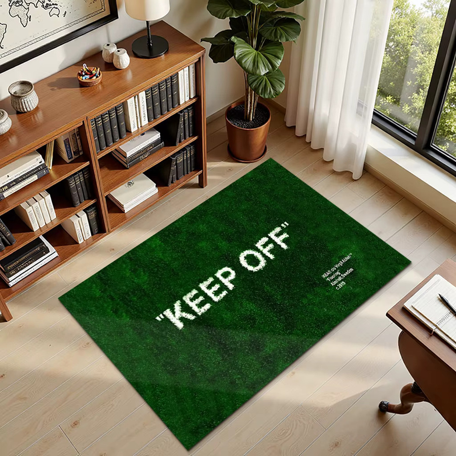 VIKAMA Keep Off Teppich in Grün, rutschfester und wasserdichter Design-Teppich für Wohnzimmer, Schlafzimmer oder Badezimmer - Bild 4