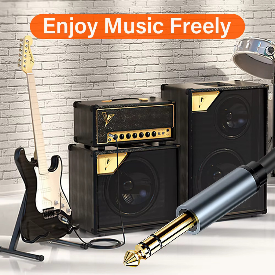 Nephy AUX-Gitarrenkabel 6,35 mm auf 6,35 mm Audiokabel für Gitarre, Mixer und Lautsprecher, Stereo-Klinkenkabel - Bild 4