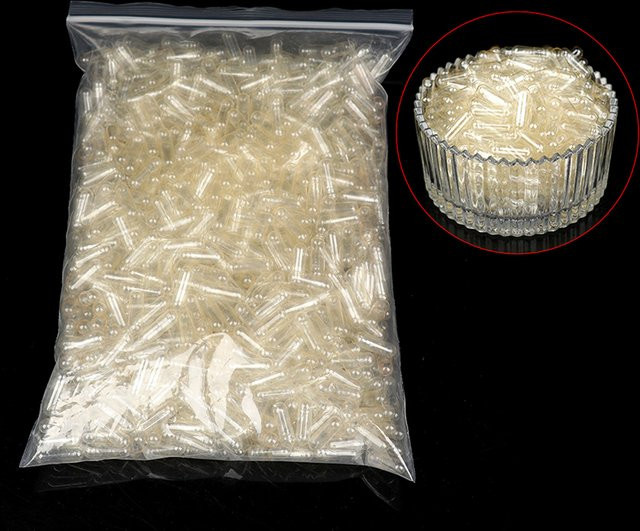 JCSYFAC Leere Hartgelatinekapseln, klar, 1000 Stück - Bild 1