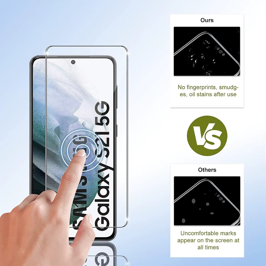 Samsung Galaxy S21 und S21 Plus Displayschutz aus gehärtetem Glas, transparent, Anti-Drop-Funktion - Bild 4