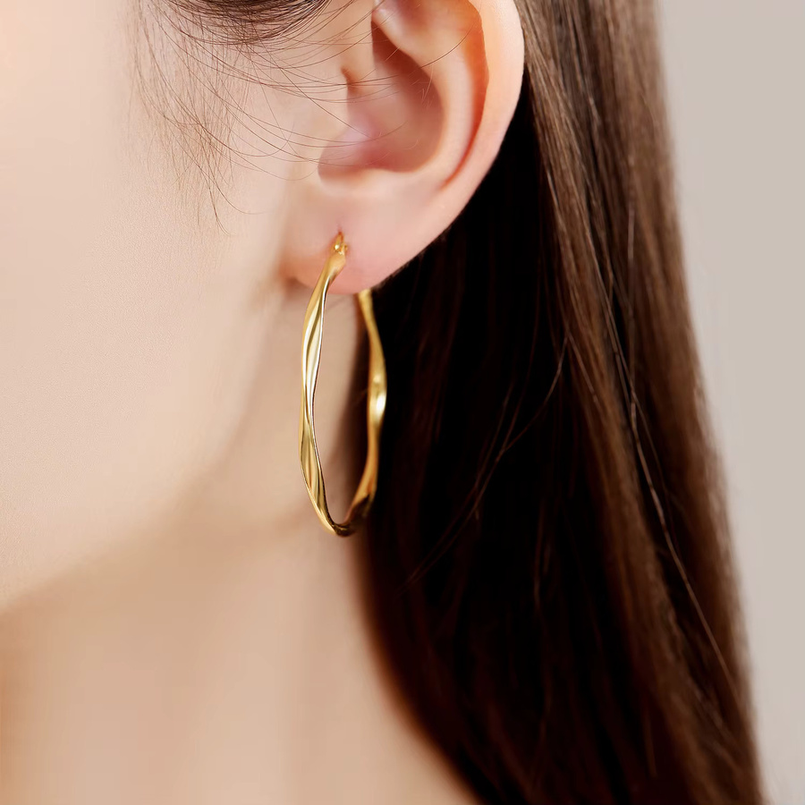 MISEFF Ohrringe, 925 Silber, Twist-Line, Damen - Bild 2