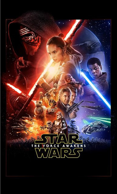 Komar Fototapete Vlies Star Wars EP7 Official Movie Poster, Mehrfarbig, Breite: 120 cm, Höhe: 200 cm - Bild 1