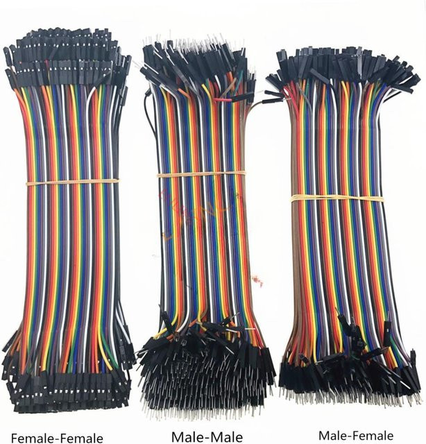 Dupont Jumper-Kabel Set für DIY-Kits mit 40-Pin Stecker auf Stecker, Stecker auf Buchse und Buchse auf Buchse in Multicolor - Bild 1