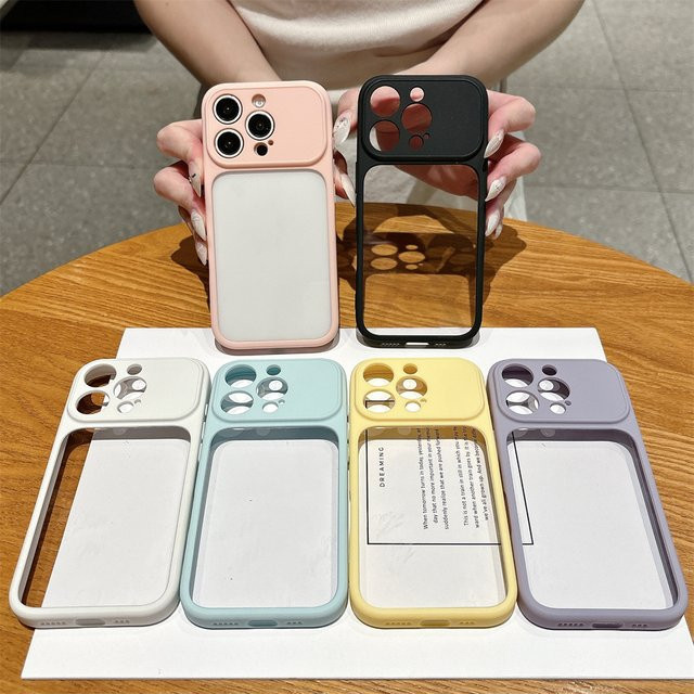 2-in-1 Stoßfeste Acryl-Handyhülle für Apple iPhone 17 Air 16 15 14 Plus 13 12 11 Pro Max in Transparent und Bonbonfarben - Bild 1