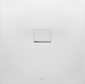 Villeroy & Boch Duschwanne Squaro Infinity aus Mineralguss, Eck-Einbau links, Weiß, B/T/H: 80 x 80 x 4 cm - Bild 1