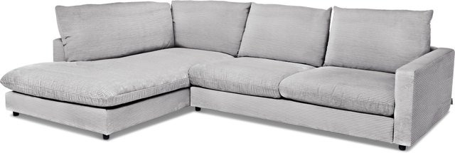 Polsterecke Sansibar Dagebüll in Grau mit Cord-Stoff, L-Form, B/T/H: 321 x 228 x 84 cm - Bild 1