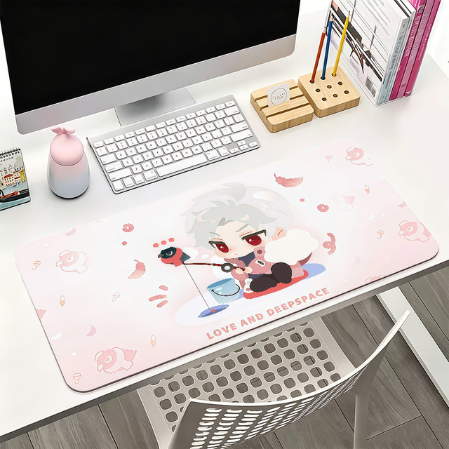 Love and Deepspace Mauspad in Pink für Gaming und Büro, groß und wasserdicht - Bild 1