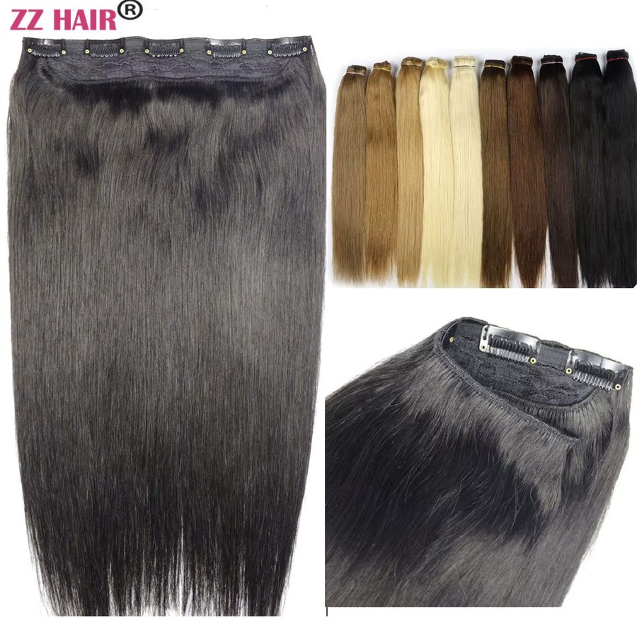 ZZHAIR Remy-Haarverlängerung, Clip-in-Einteiler, glatt, 200 g - Bild 2