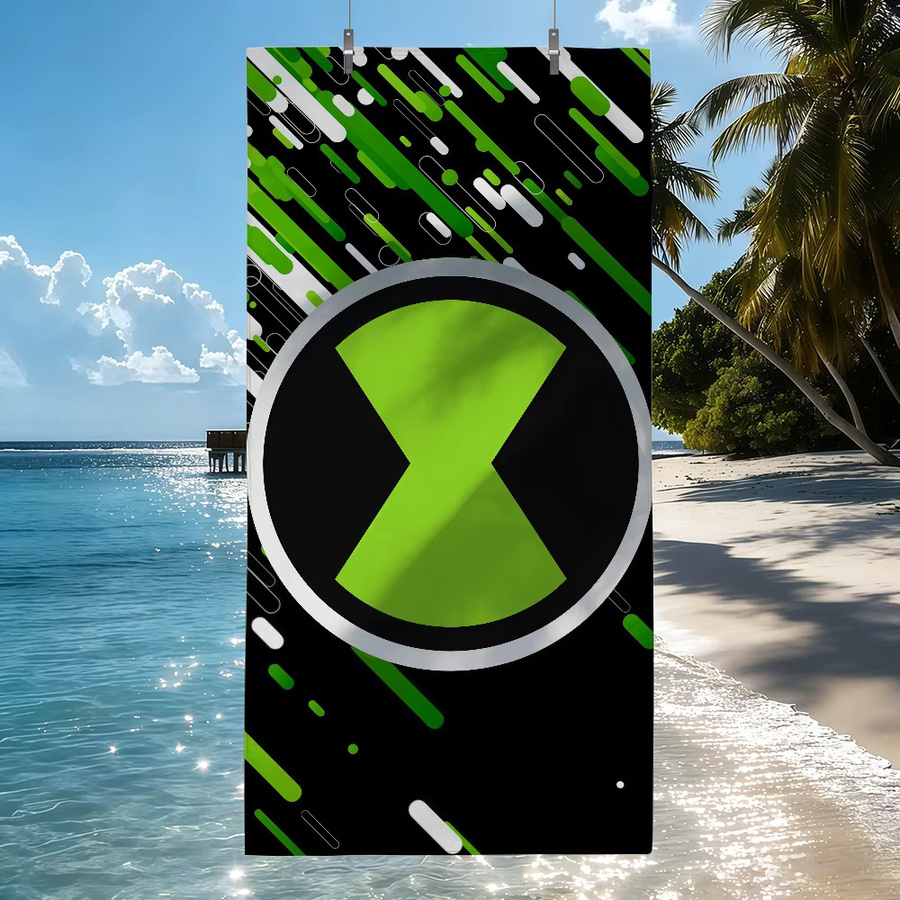 Hasbro Ben 10 Handtuch mit Fantasy-Cartoon-Motiv, schnelltrocknendes Badetuch für Strand, Schwimmen und Sport - Bild 2