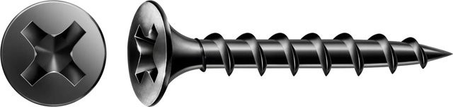 Spax Gix Typ B Schrauben mit Phillips-Antrieb, Farbe: Schwarz/Blau, Durchmesser: 3,9 mm, Länge: 30 mm, 150 Stück - Bild 1