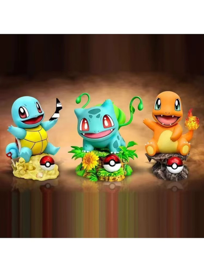 DUODUOBAO Pokémon Bulbasaur Squirtle Charizard Actionfigur, PVC, 10 cm - Bild 4