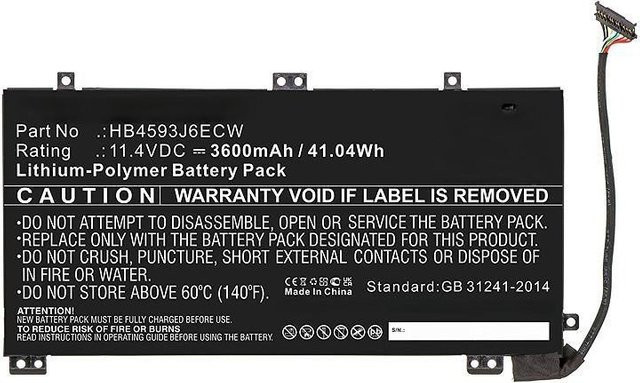 CoreParts Akku für Huawei Notebook MBXLP-BA0014, Li-Ion Pack, Schwarz - Bild 1